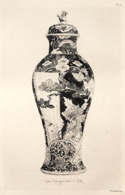 陶芸の歴史：陶器の記述的および哲学的研究...プレートIII、1877。 作： Jules Ferdinand Jacquemart