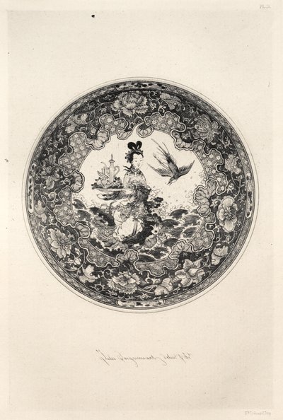 陶芸の歴史：陶器の記述的および哲学的研究... Plate V、1877。 作： Jules Ferdinand Jacquemart