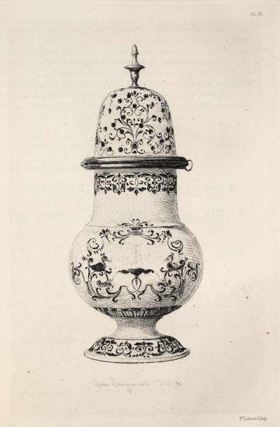 陶芸の歴史：陶器の記述的および哲学的研究... Plate IX、1877。 作： Jules Ferdinand Jacquemart