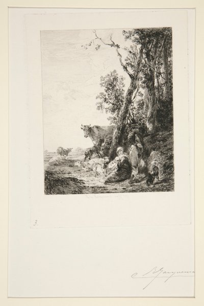 休み 作： Jules Ferdinand Jacquemart