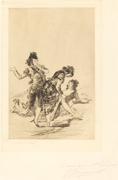 スペインのシーン 作： Jules Ferdinand Jacquemart after Francisco de Goya