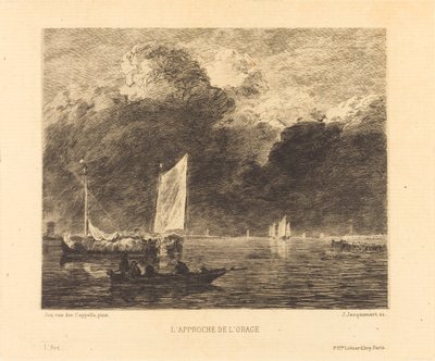 嵐の接近 作： Jules Ferdinand Jacquemart after Jan van de Cappelle
