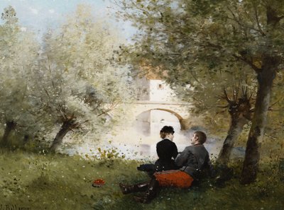 川沿いに;川沿いに、 作： Jules Frederic Ballavoine