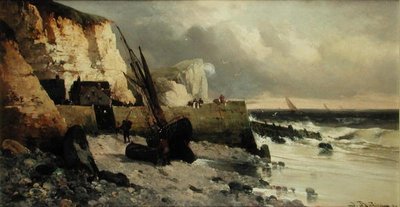 防波堤での釣り 作： Jules G Bahieu