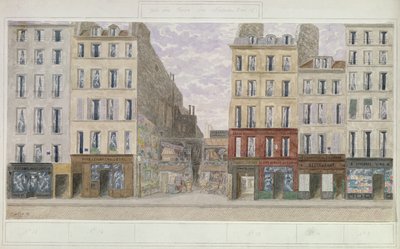 No.8 to No.16 rue du Four、Paris、France、1893（紙にトイレ） 作： Jules Gaildrau