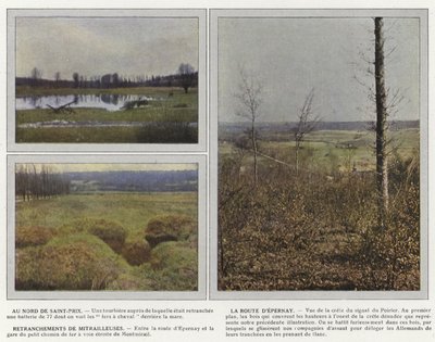 サンプリクスの北、ラルートデペルネー、機関銃の塹壕 作： Jules Gervais Courtellemont