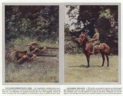 Cavaliers CombatantàPied、イギリス騎兵 作： Jules Gervais Courtellemont