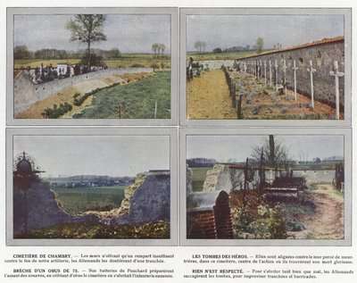 Cimetiere de Chambry、Les Tombes des Heros、Breche D&39;Un 75 shell、Nothing Is Respected 作： Jules Gervais Courtellemont