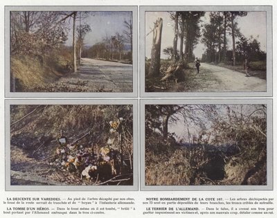 Vareddesへの降下、丘の私たちの爆破107、英雄の墓、ドイツ人のテリア 作： Jules Gervais Courtellemont
