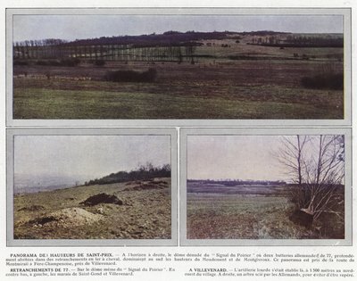 サンプリックスの高さのパノラマ、77の塹壕、ヴィルヴェナール 作： Jules Gervais Courtellemont