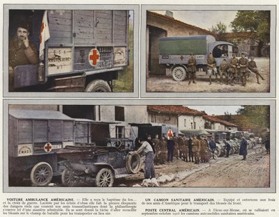 アメリカの救急車、アメリカの衛生トラック、中央アメリカのポスト 作： Jules Gervais Courtellemont