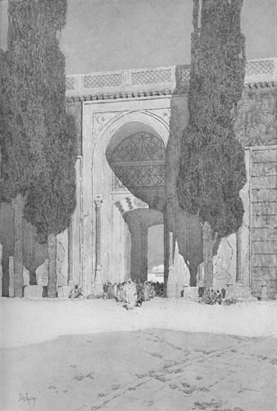 1913年に古いSeraglioに続く王宮 作： Jules Guerin