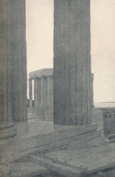 アテネのアテネナイキ神殿、1913年 作： Jules Guerin
