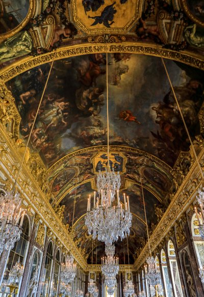 鏡の回廊、ヴェルサイユ宮殿（写真） 作： Jules Hardouin Mansart