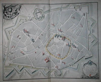 ディジョンの新旧の城壁の平面図 作： Jules Hardouin Mansart