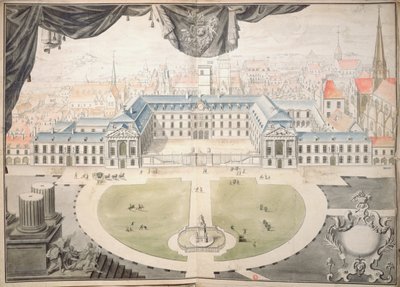 ディジョンのブルゴーニュ公爵宮殿の修復プロジェクト、1698年 作： Jules Hardouin Mansart