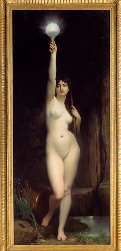 The truth（真実）。真理の擬人化ジュール・ルフェーブル（1836-1911）の絵画 作： Jules Joseph Lefebvre