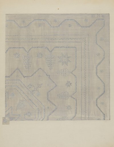 キャンドルウィック カバーレット ウーブン、c. 1936年。 作： Jules Lefevere