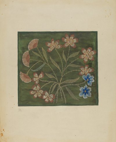 Embroidered Coverlet、1936年頃。 作： Jules Lefevere