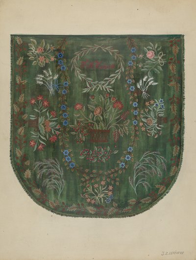 Embroidered Coverlet、1936年頃。 作： Jules Lefevere