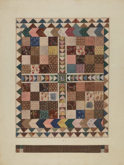 パッチワークのクリブキルト、19351942年。 作： Jules Lefevere