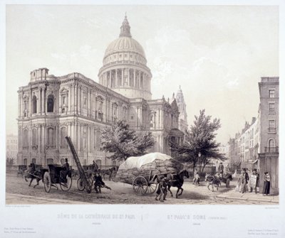 セント・ポール大聖堂（ロンドン）1855年頃 作： Jules Louis Arnout