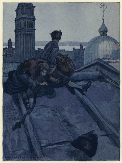 カサノヴァ回想録の挿絵（カラーリトグラフ） 作： Jules Marie Auguste Leroux