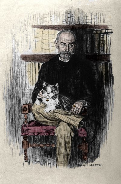 作家、文芸批評家ジョリス・カール・ユイスマンス（1848-1907）の肖像。オーギュスト・ルルー（1871-1954）によるデッサン。 作： ジュール・マリー・オーギュスト・ルルー