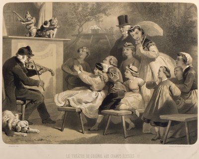 ギニョール劇場、シャンゼリゼ、クロードレニエ（fl.1840-66）ベタニエとモリオン 作： Jules Marie Desandre