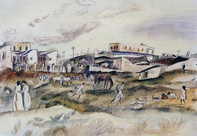 1917年、キューバのハバナの街路 作： Jules Pascin