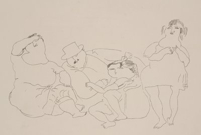家族、c.1923-25（リト） 作： Jules Pascin