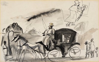 キャブ付きフィギュア 作： Jules Pascin