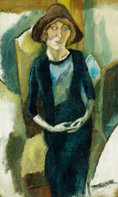 Hermin in Blue、1916 作： Jules Pascin