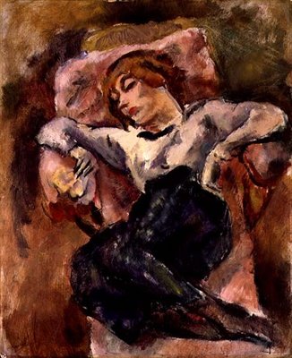 眠るヘルミーヌ・ダヴィッド 1916年頃（油彩・キャンバス） 作： Jules Pascin