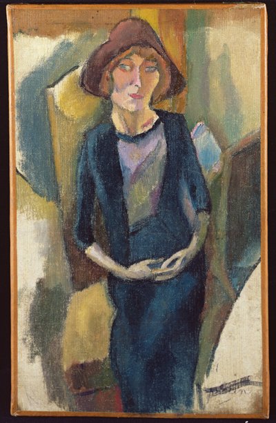 ハーミン・デイヴィッド・イン・ブルー、1916 作： Jules Pascin