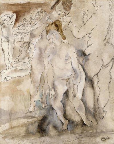La Coiffure、1924 作： Jules Pascin