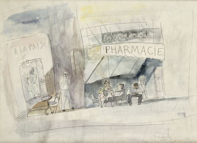 薬局、 作： Jules Pascin