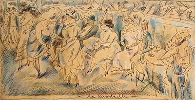 Le Quadrille（紙にペンとインク） 作： Jules Pascin