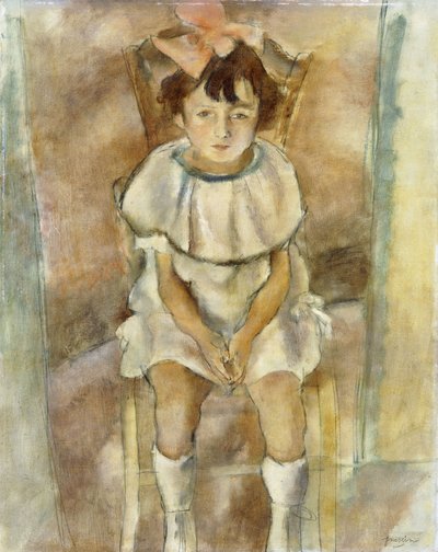 ピンクの少女、1926 作： Jules Pascin