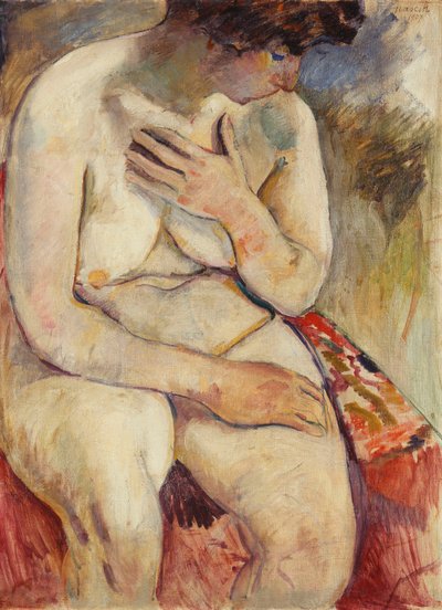ヌードシッティング;ニューアシス、1907 作： Jules Pascin