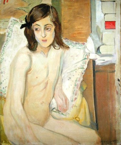 ヌードの少女（油彩・キャンバス 作： Jules Pascin
