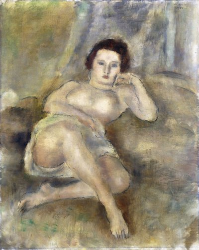 リクライニングガール、1925 作： Jules Pascin