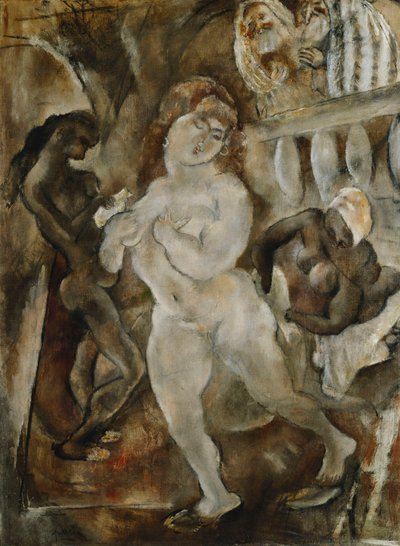 スザンナと長老たち。スザンナと古いもの、1921年頃 作： Jules Pascin