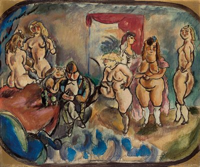 未定のクライアント; Le client indecis、1916 作： Jules Pascin