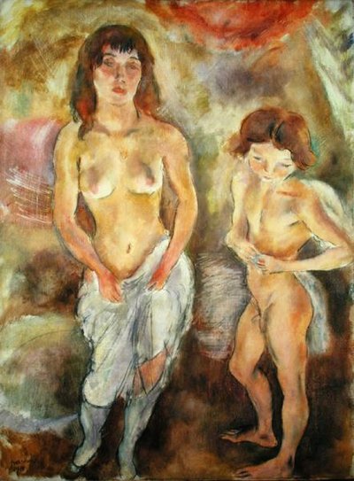 2つのスタンディングヌード 作： Jules Pascin