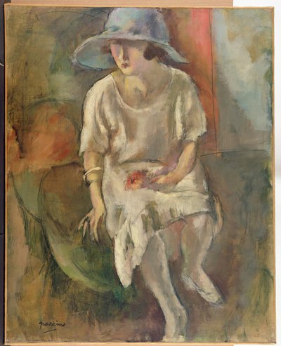 帽子をかぶった女性、1920年頃 作： Jules Pascin
