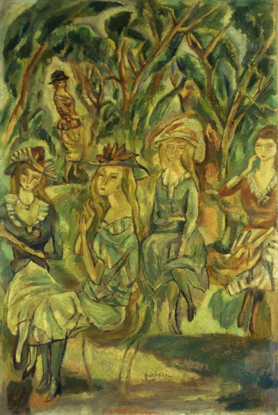 公園の女性; 1917年の公園の女性 作： Jules Pascin