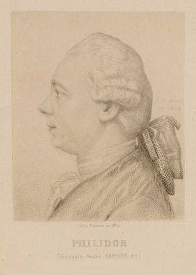 フランソワ・アンドレ・ダニカン・フィリドールの肖像 1726-1795。 作： Jules Porreau