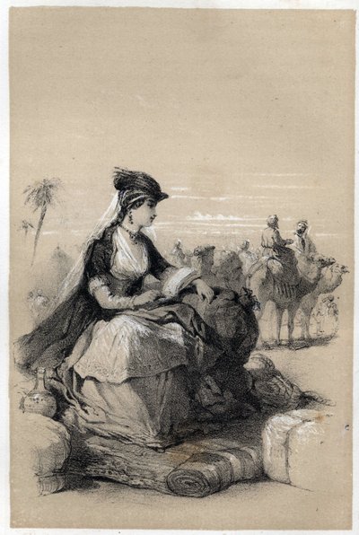 レディ メアリー (マリー) ウォートリー モンタギュー (Wortley-Montagu) (1689 年 5 月 26 日 - 1762 年 8 月 21 日)、英国の作家の肖像。 作： Jules and Raunheim Hermann David