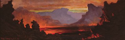 ヒロ火山、ハワイ、1886 作： Jules Tavernier
